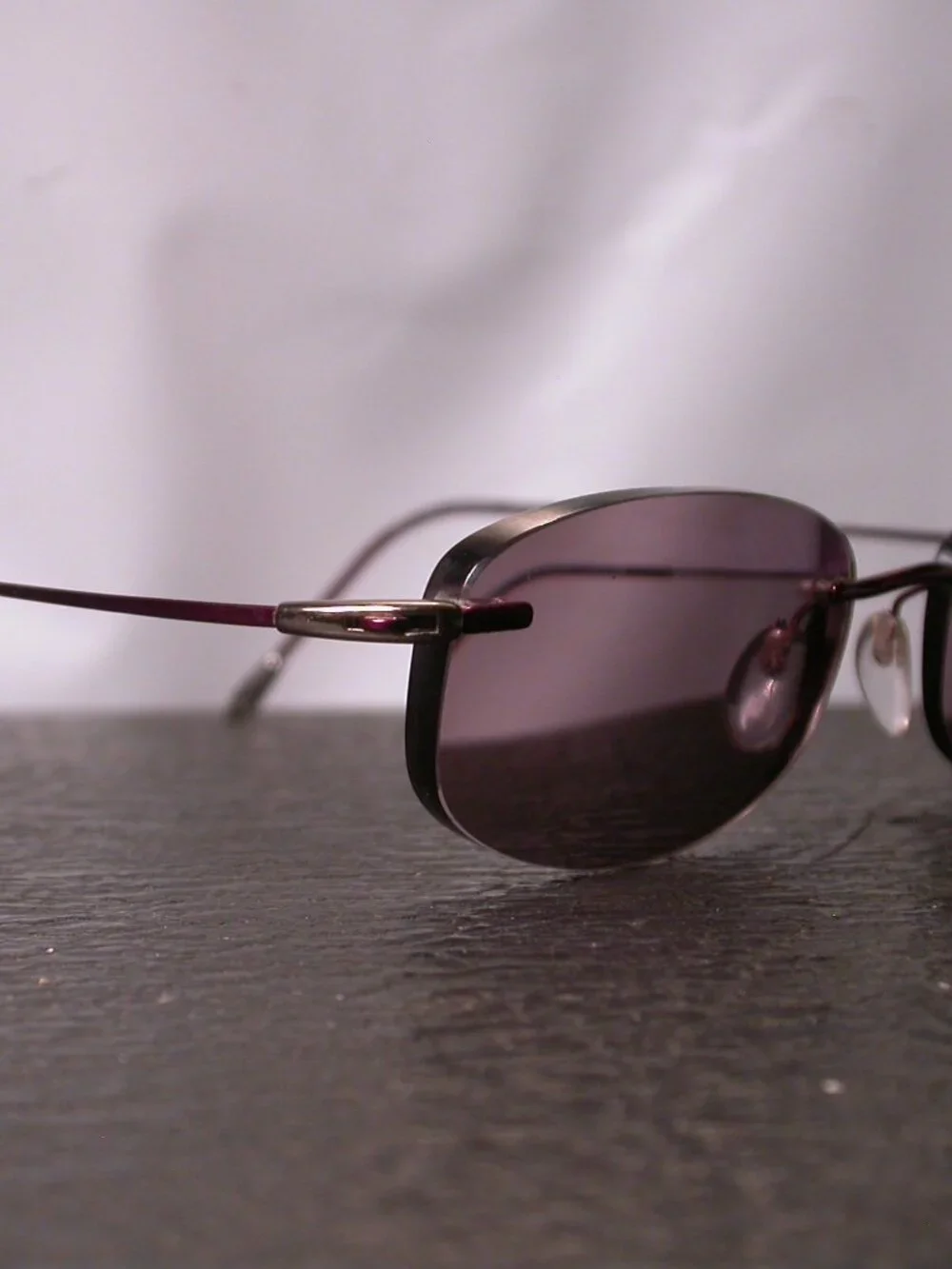 Silhouette Titan Frameless Purple Chrome Eyeglasses Made in Austria RX